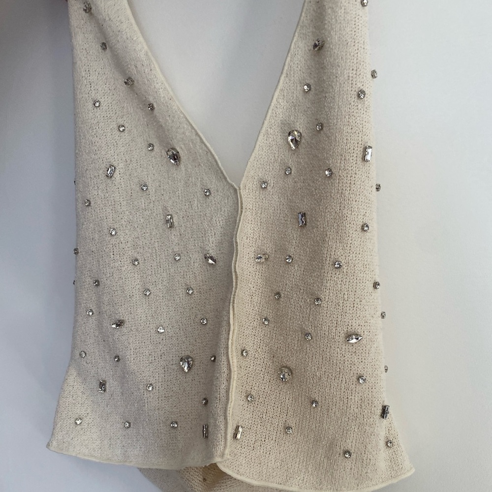 Zara Cream Knit Vest
